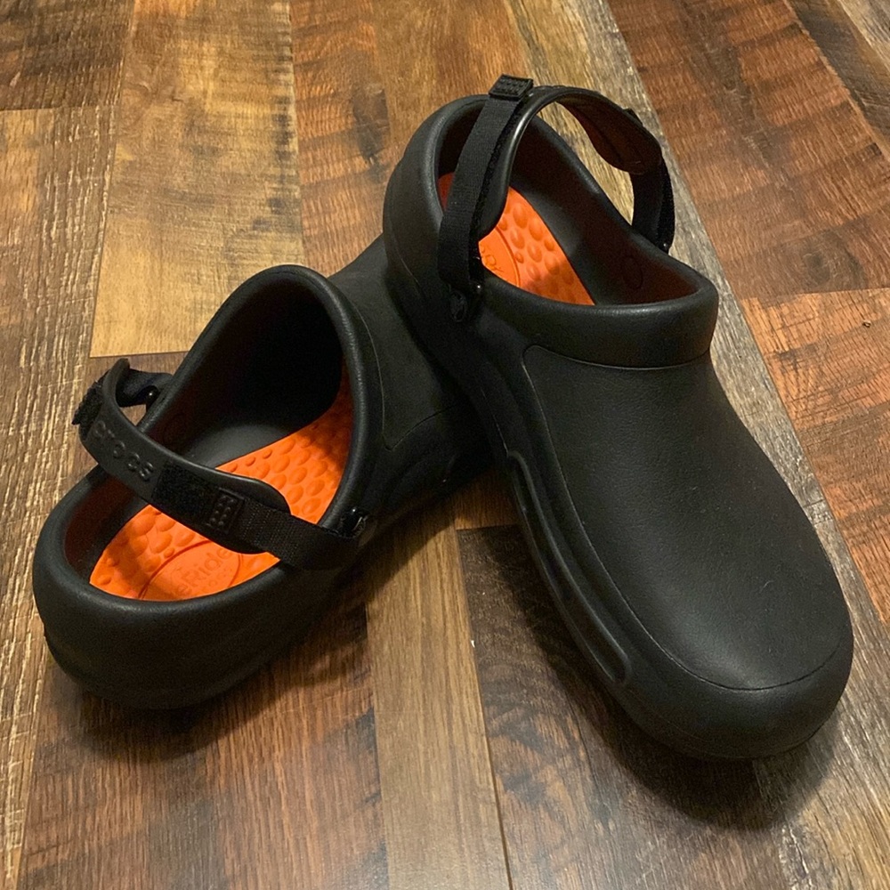 Crocs Men 14 LiteRide Black Strap Slip On